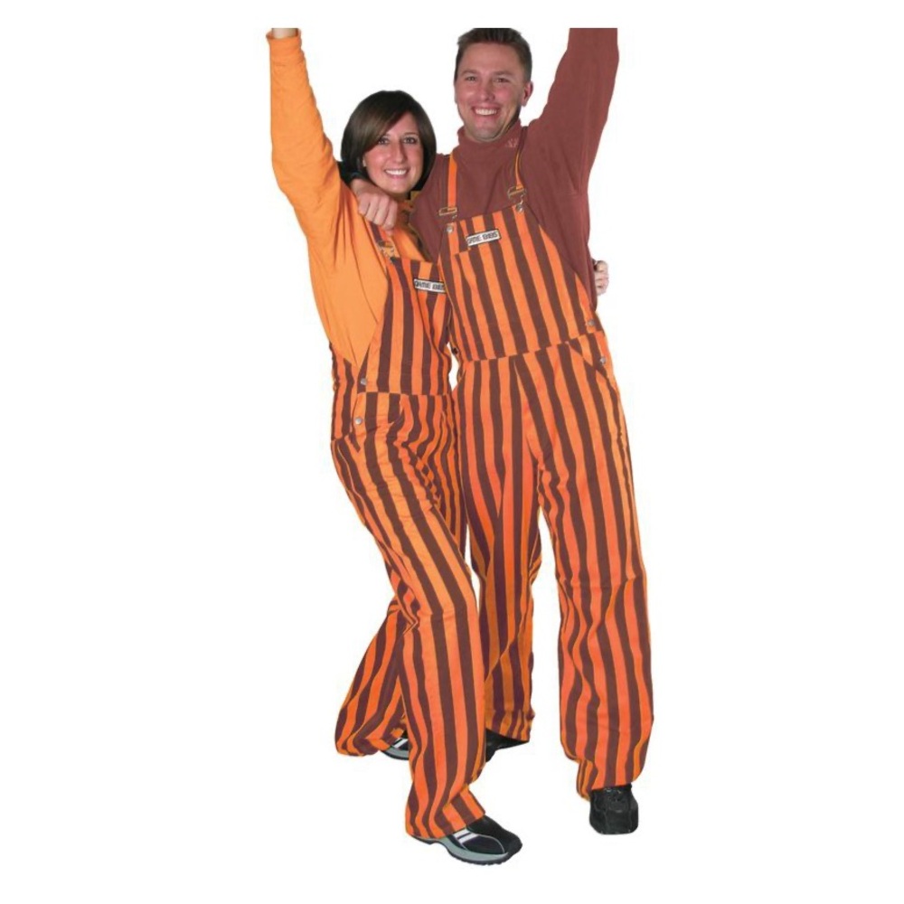 New Game bibs bib overalls game day 
Size XS maroon orange Virginia tech Hokies